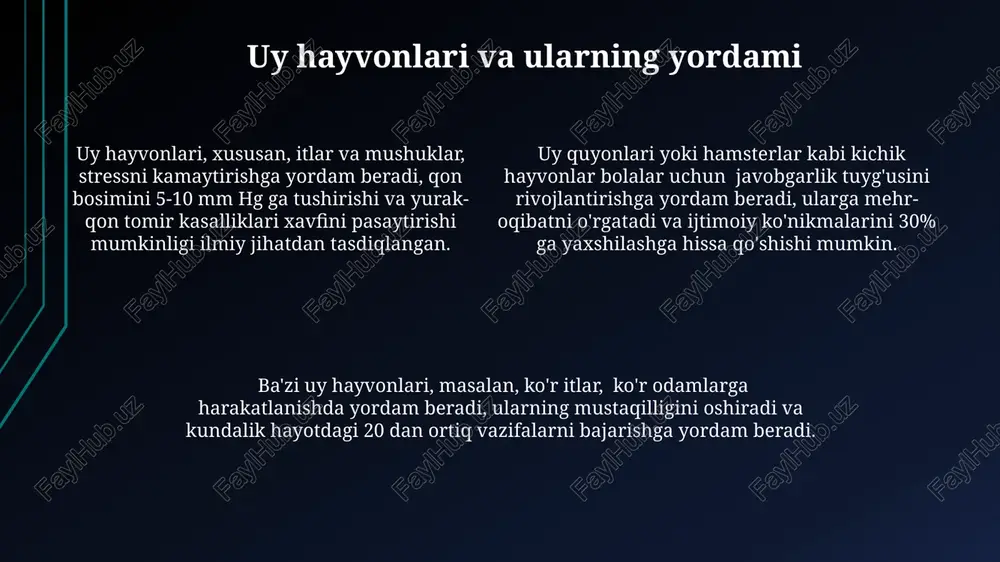 etiladi, chunki ular xodimlarni tekshiruvdan o'tkazib, 5 yildan ortiq tajribaga ega bo'lganlarni tanlaydi. uy xodim xizmatlaridan foydalanuvchilarning 70% dan ortig'i bolalar parvarishi va uy ishlarini bajarishga yordam kerakligini ta'kidlaydi. shu bilan birga, qariyalar va nogironlarga g'amxo'rlik qilish ham keng tarqalgan xizmat hisoblanadi. oila a'zolari va qarindoshlar oila a'zolari, xususan, ota-onalar, farzandlar va turmush o'rtoqlar, uyda yordam berishda 70% dan ortiq ishtirok etadi, bu esa qo'llab-quvvatlashning muhim manbasini tashkil etadi. qarindoshlar, masalan, buvilar, bobolar yoki ammalar, 20% gacha uy ishlarini bajarishda yordam beradi, ayniqsa, bolalarni parvarish qilish yoki tibbiy yordam ko'rsatishda. oila a'zolari va qarindoshlar tomonidan ko'rsatilayotgan bepul yordamning iqtisodiy qiymati o'rtacha 15-20 ming so'mni tashkil etadi, bu esa davlat byudjetiga sezilarli darajada tejashni ta'minlaydi. professional hamshiralar va tibbiy xodimlar professional hamshiralar va tibbiy xodimlar bemorlarga kuniga 24 soat, haftada 7 kun davomida, o'rtacha 12 soatlik smenalar bilan xizmat ko'rsatishlari mumkin, bu esa uy sharoitida kompleks tibbiy yordamni ta'minlaydi. tibbiyot xodimlarining …
