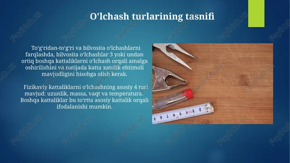 o'lchashlar uning turlari o‘lchash vositalari - Page 4