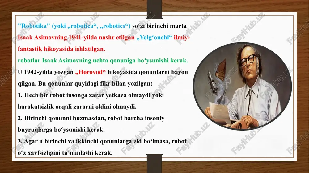 lsa, robotli avtomatlashtirish mukammal yechimni ta'minlaydi, chunki u zarar etkazmasdan ishlashda davom etadi. sifat kafolati yaxshilandi tadqiqotlar shuni ko'rsatdiki, ma'lum vaqt davomida takrorlanadigan vazifalarni bajarish sifatning pasayishiga olib kelishi mumkin, chunki konsentratsiya darajasi tabiiy ravishda tushadi. bu tashkilotlarda qimmat xatolarga olib keladi va xodimlarga jiddiy shikast etkazishi mumkin. potentsial ishsizlik bu har doim odamlarning robotlashtirilgan avtomatlashtirishdagi o'zgarishlarga qarshi turishining asosiy sababi bo'lib tuyuladi. odamlarning ish joylarini tortib olishlariga ishonish. dastlabki investitsiya xarajatlari robotlarni avtomatlashtirishga sarmoya kiritish to'g'risida qaror qabul qilishda kompaniyalar duch keladigan eng katta to'siqlardan biri bu boshlang'ich xarajatdir. kamchiliklar xodimlarni yollash / oshirish zavoddagi ixtisoslashgan lavozimlarni egallash uchun malakali xodimlar manbadan olinishi yoki malakasini oshirishi kerak. foydalanilgan adabiyotlar : 1. politexnicheskiy terminologicheskiy tolkoviy slovar / sostavlenie: v. butakov, i. fagradyans. — m.: polyglossum, 2014. 2.nazarov x.n. robototexnika asoslari. toshkent "iqtisod-moliya" 2016, 3. zunt, dominik „who did actually invent the word "robot" and what does it mean?“. the karel …