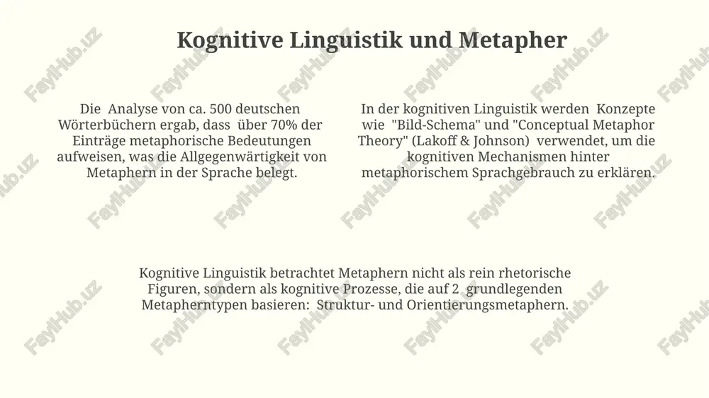 uktnamen in der kosmetikwerbung nutzen oft naturmetaphern (z.b. "wildrose", "bergquell") – mindestens 25% aller markennamen bedienen sich dieser strategie zur zielgruppenansprache. in der deutschen automobilwerbung werden über 60% der metaphern auf kraft, geschwindigkeit und dynamik reduziert, verwendet um emotionen und leistungsfähigkeit zu assoziieren. eine studie analysierte 100 werbespots und fand heraus, dass personifizierende metaphern (z.b. „der kaffee weckt sie auf“) bei 30% eine besonders hohe erinnerungsrate aufweisen. analyse von metaphern in verschiedenen texttypen die semantische analyse von 100 metaphern in fiktionalen texten belegt eine höhere verwendung von personifizierenden metaphern im vergleich zu metaphern, die auf konzeptualisierungen beruhen. eine korpusanalyse von 3 verschiedenen texttypen (romane, zeitungsartikel, werbetexte) offenbart unterschiedliche präferenzen für metaphorische konzepte, wobei abstrakte konzepte in romanen häufiger vorkommen. die häufigkeit von metaphern in politischen reden (ca. 150 reden analysiert) zeigt signifikant höhere werte im vergleich zu wissenschaftlichen publikationen (ca. 50 artikel untersucht). die entwicklung von metaphern im deutschen die …