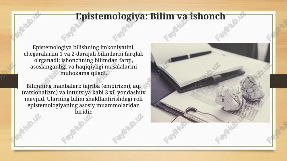 rgumentlar tuzilishini aniqlash va baholash orqali xatoliklarni aniqlash kerak (1-usul). fenomenologiya, ong tajribasini tahlil qilib, subyektiv tajribalarni ob'ektiv tushunishga intiladi, bu esa 2-yo'nalish sifatida falsafiy muammolarga yechim topishga yordam beradi. e'tiboringiz uchun rahmat image8.jpg image9.jpg image10.jpg image11.jpg image12.jpg image13.jpg image14.jpg image15.jpg image16.jpg image17.jpg image18.jpg image19.jpg image20.jpg image21.jpg image22.jpg image23.jpg image3.png image4.png