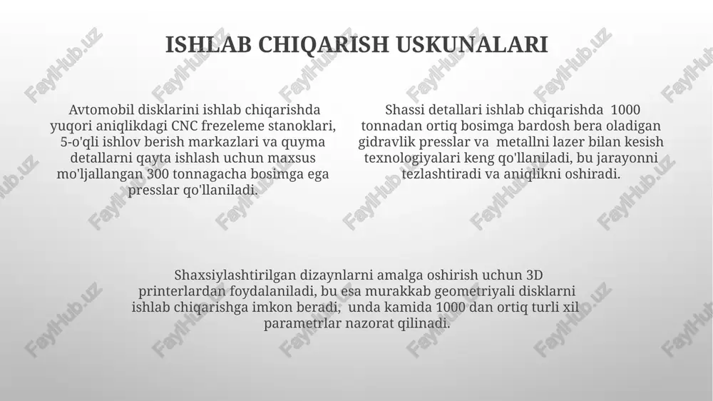 avtomobil diskalarini va shassi qisimlarini ishlab chiqarish jarayoni - Page 4