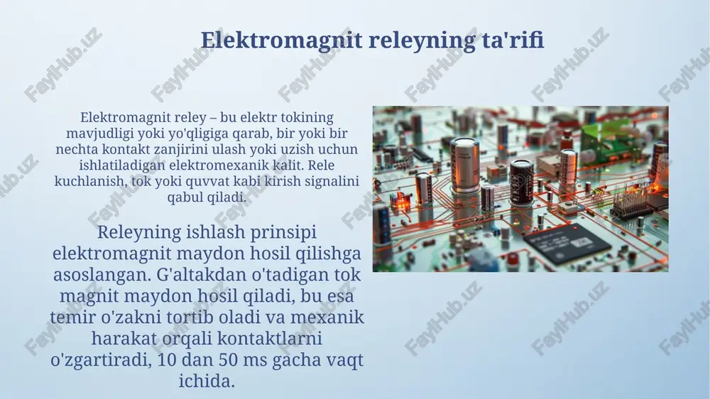 elektromagnit relesi ishlash prinsipi va uning tuzilishi - Page 4