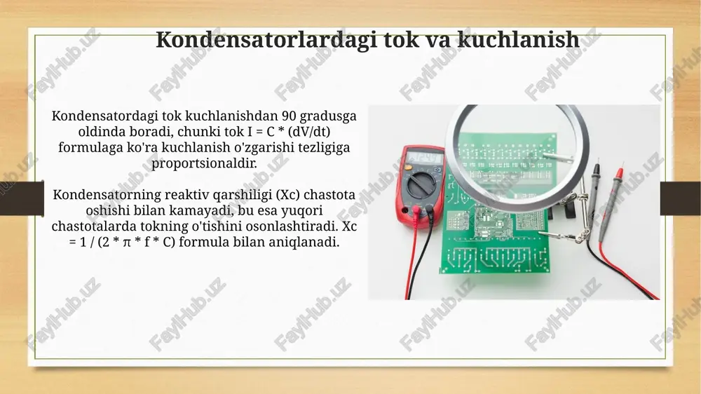 kondensator va induktorda toklar. vektor diagrammalari - Page 4