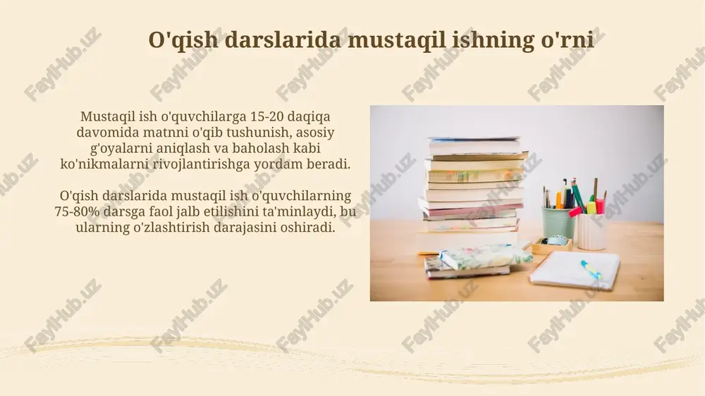 oʻqish darslarida mustaqil ishlarni tashkil qilish - Page 4