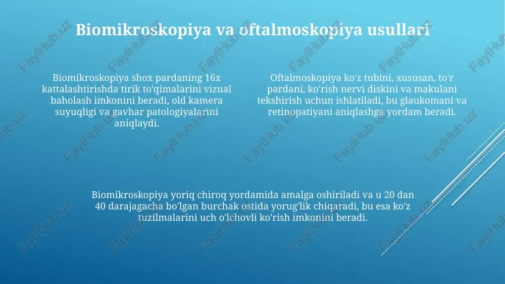 ko'ruv a'zosini zamonaviy tekshirish usullari - Page 4