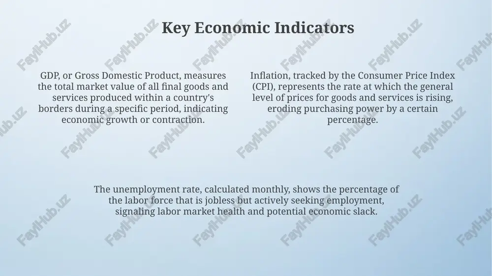 ted goods, can impact international trade flows. a 10% tariff increase on steel, for example, could raise domestic prices, harming downstream industries using steel. comparative advantage, a core concept, explains that countries benefit by specializing in producing goods with lower opportunity costs, leading to efficient resource allocation globally through trade. economic growth and development structural transformation involves shifting from agriculture to manufacturing and services, typically raising productivity by at least 2% annually, crucial for escaping the poverty trap. sustained economic growth, measured by a consistent rise in real gdp per capita above 3% annually, fuels development by enabling increased investment in education and healthcare. human development index (hdi) encompasses factors like life expectancy and education; a high hdi score above 0.8 signifies developed countries exhibiting superior socio-economic progress. economic inequality the gini coefficient, ranging from 0 to 1, measures income inequality, with 0 representing perfect equality and 1 representing complete …