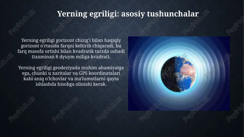 yer egriliging gorizantal va vertikal masofaga ta'siri - Page 4