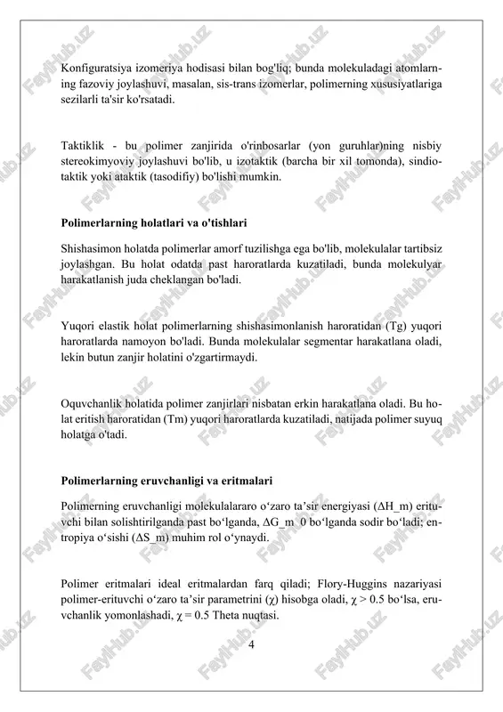 hi materiallar, masalan, uglerod tolasi, yuqori mustahkamlik va kichik zichlikka ega, bu ularni polimer matritsalarni mustahkamlash uchun ideal qiladi, taxminan 1.8 g/sm³. shisha tolalarining turlari e-shisha (elektr izolyatsiyasi uchun) va s-shisha (yuqori mustahkamlik uchun) kabi farqlanadi. ularning dielektrik xususiyatlari 2.5 dan 4.8 gacha bo'lishi mumkin. keramika mustahkamlovchi materiallar, masalan, kremniy karbid (sic), yuqori haroratga chidamlilik va aşınmaya qarshilik xususiyatlariga ega, zichligi 3.2 g/sm³ dan yuqori bo'lishi mumkin. kompozit materiallarni ishlab chiqarish usullari pultruziya usuli 70% gacha uzluksiz tolalar hajmini ta'minlaydi, bunda qatronli aralashma orqali tolalar tortiladi va shakllantiruvchi matritsa orqali o'tkaziladi, so'ngra quritiladi. filament o'rash usuli aylanuvchi mandrelga tolalar qo'yish orqali silindrik shakldagi kompozitlar yaratadi, bunda turli o'rash burchaklari 0 dan 90 gradusgacha mustahkamlikni optimallashtiradi. qatlamlash usuli bir nechta qatlamli materiallar yaratish uchun ishlatiladi, har bir qatlam turli xil yo'nalishda joylashgan tolalardan iborat bo'lib, bu 10-20% gacha xossalarni yaxshilaydi. kompozit materiallarning mexanik xususiyatlari kompozit materiallarning mustahkamligi, matriksa va tolalar orasidagi …
