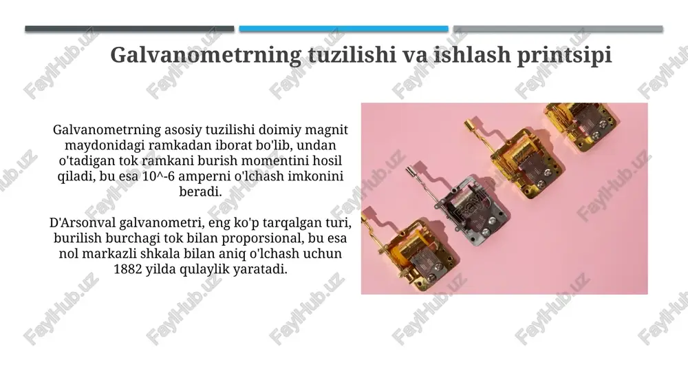 galvanometr, voltmetr va ampermetr tuzilishi - Page 4