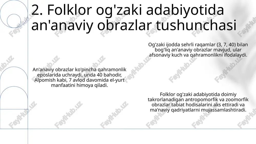 xalq ogʻzaki ijodidagi anʼanaviy obrazlar - Page 4