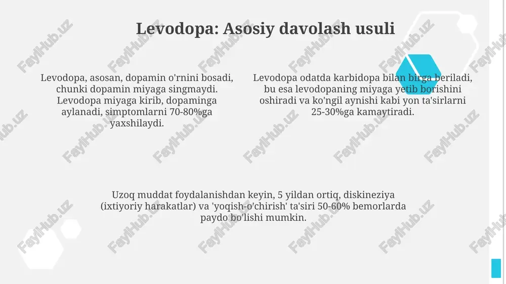 tiladigan ba'zi dorilar bilan o'zaro ta'sirlashishi mumkin, masalan, levodopa ta'sirini kamaytiradi, dozani sozlashni talab qiladi. e'tiboringiz uchun rahmat