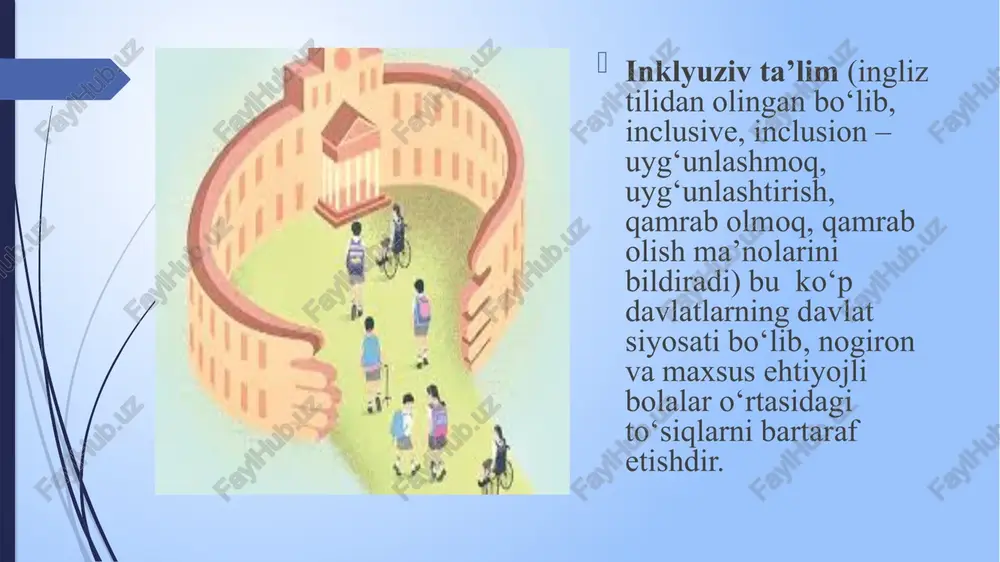 cheklangan barcha bolalar uchun maxsus ta’lim tizimi mavjud va bu tizim bolalarni maxsus maktab, maktab-internatlarda ta’lim olishini ta’minlab kelmoqda. hozirgi kunda maxsus ehtiyojli bolalar ta’limiga munosabat tubdan o‘zgarib bormoqda. eksperimental psixologiya laboratoriyasida anomal bolalarning rivojlanishi maxsus ta’lim ta’siri ostida qanday o‘zgarib borishini o‘rganish, ulardagi mavjud nuqsonlarni ham, ijobiy tomonlarni ham aniqlash yuzasidan qiyosiy eksperimental tadqiqotlar o‘tkazildi. tadqiqotlar natijasi anomal bolalar haqidagi noto‘g‘ri qarashlar va ularning imkoniyatlari haqidagi xulosalarga zid bo‘lib, bunday bolalarning ta’limiga bo‘lgan munosabatni tubdan o‘zgartirish zaururligini ko‘rsatib berdi. maxsus ehtiyojli bolalar ta’limi xususida fikr yuritib tavsiyalar berar ekan taniqli psixolog va defektolog l.s.vigotskiy umumiy va maxsus ta’limning uyg‘unlashtiradigan ta’lim tizimini tashkil etish, ya’ni maxsus yordamga muhtoj bolalarni inklyuziv ta’lim tizimida o‘qitishni alohida ta’kidlab o‘tgan. “ta’lim tizimini shunday tashkil etish kerak-ki deb yozadi. rivojlanishida muammolari bo‘lgan bolalar ta’limiga integratsiyalashgan yondoshuvni amalga oshirishga maxsus ta’lim tizimining kelgusi rivojlanish istiqbollari va imkoniyatlari sifatida qarash zarur. bunda, ta’lim jarayonida qisman amalga oshirilayotgan …