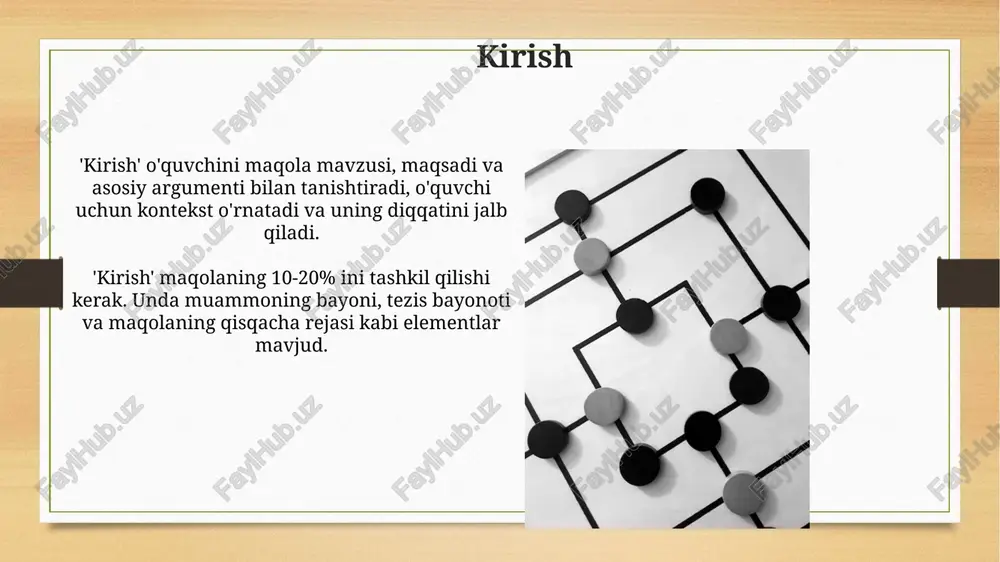 so'zlar" maqolaning mazmunini ifodalovchi 3-7 ta muhim so'z yoki iboralardir, bu orqali qidiruv tizimlarida maqolani topish osonlashadi va uning asosiy mavzusi aniqlanadi. "kalit so'zlar" tadqiqotning asosiy yo'nalishlarini aks ettirishi kerak; ularni tanlashda maqolaning dolzarbligi va mavzuning o'ziga xosligi hisobga olinadi, 80% aniqlik darajasini ta'minlash muhim. e'tiboringiz uchun rahmat image8.jpg image9.jpg image10.jpg image11.jpg image12.jpg image13.jpg image14.jpg image15.jpg image16.jpg image17.jpg image18.jpg image19.jpg image20.jpg image21.jpg image22.jpg image23.jpg image24.jpg image3.png image4.png