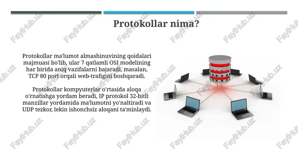 kompyuter tarmoqlari protokollari va standart texnologiyalari - Page 4