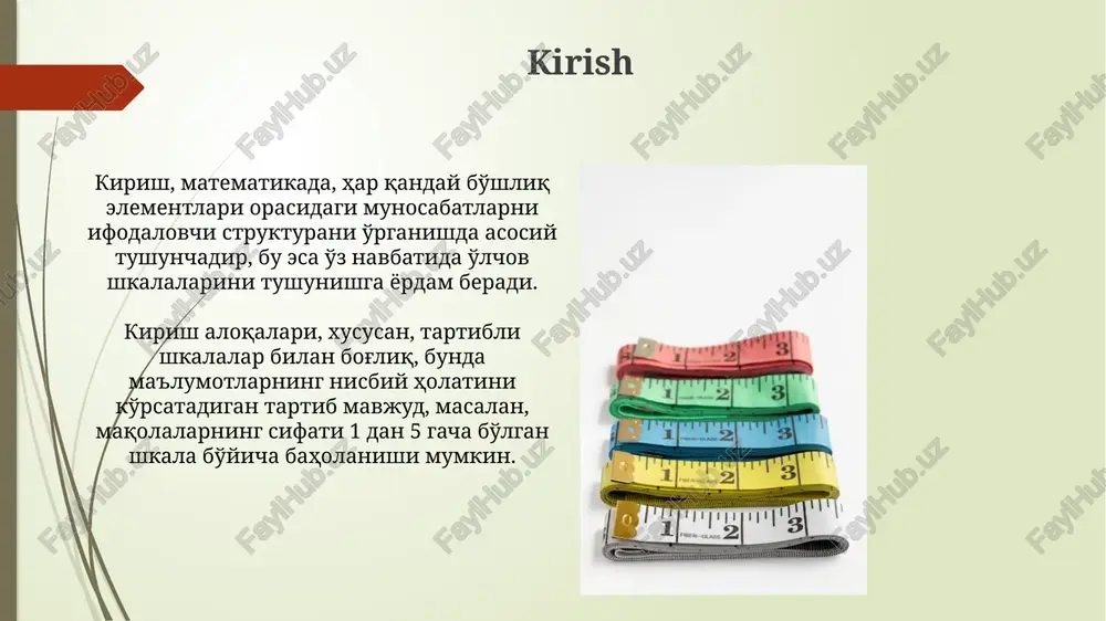 o‘lchanadigan kattaliklar shkalasi va ular turlari - Page 4