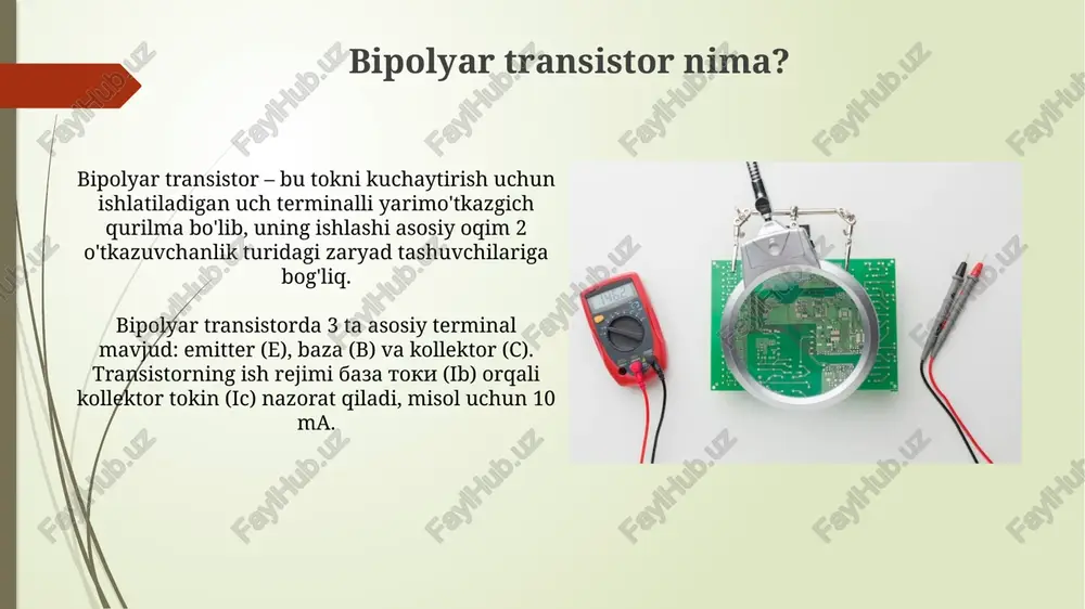 bipolyar trazistorning asosiy parametrlari - Page 4