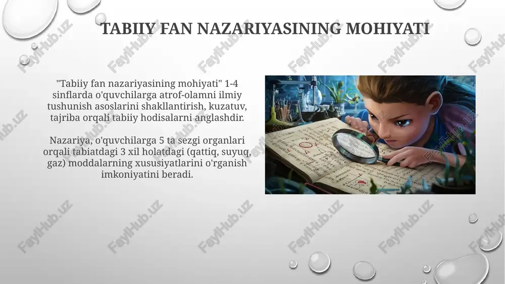ida o'quvchilarning 21-asr ko'nikmalarini, masalan, tanqidiy fikrlash va muammolarni hal qilish qobiliyatlarini rivojlantirishga qaratilgan. ushbu yondashuv asosida 4 bosqichli muammolarni yechish metodologiyasi qo'llaniladi: muammoni aniqlash, yechim variantlarini ishlab chiqish, eng yaxshi yechimni tanlash va uni amalda qo'llash. xulosa xulosa, tadqiqotning 100% yakuniy bosqichi bo'lib, unda asosiy natijalar va topilmalar 3 ta asosiy argument bilan qisqa va aniq ifodalanadi. xulosada 70% tadqiqot savollariga javoblar jamlanadi va tadqiqotning 3 ta asosiy maqsadlariga erishilganligi baholanadi, bu esa ilmiy ahamiyatini oshiradi. e'tiboringiz uchun rahmat image4.png image2.png image5.jpg image6.jpg image7.jpg image8.jpg image9.jpg image10.jpg image11.jpg image12.jpg image13.jpg image14.jpg image15.jpg image16.jpg image17.jpg image18.jpg image19.jpg image20.jpg image21.jpg image3.png