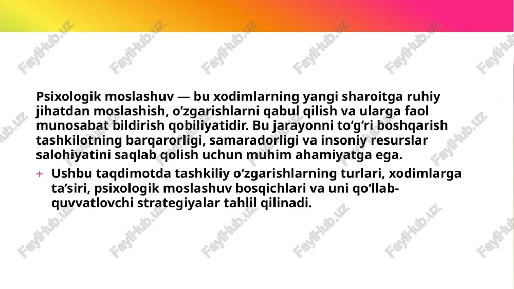 tashkiliy o’zgarish va xodimlarning psixologik moslashuvi - Page 4