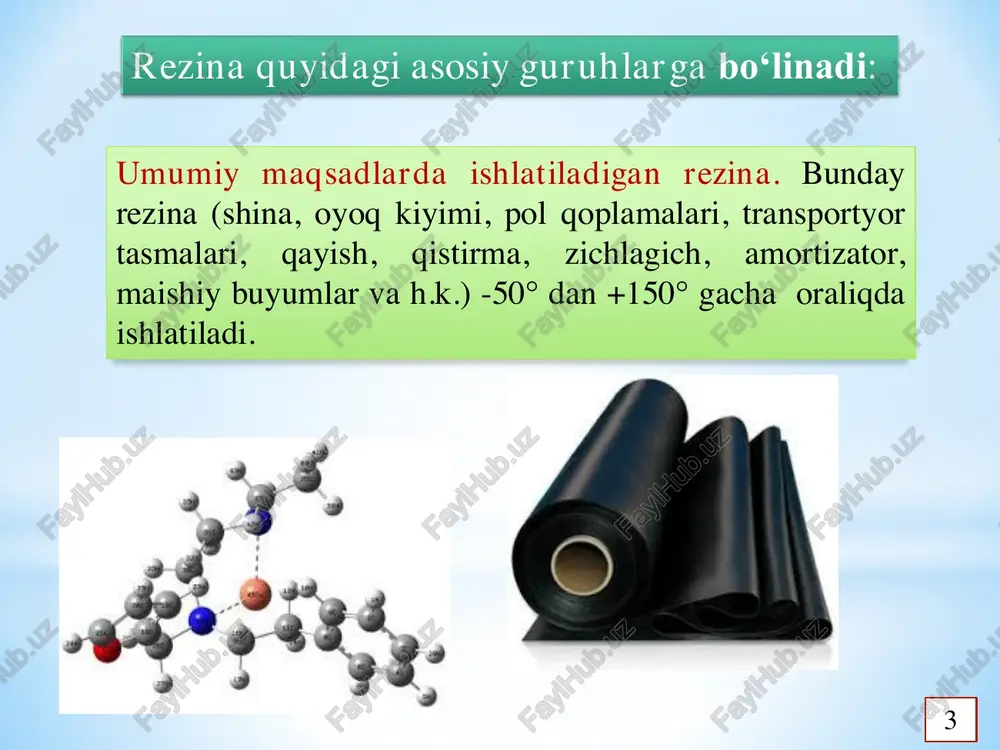 rezina, shisha va qurilish materiallarining turlari - Page 4