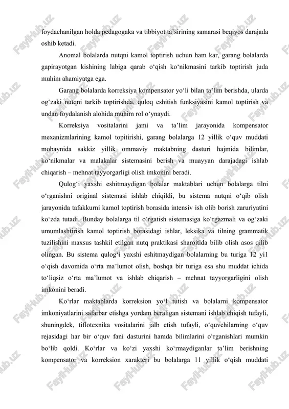 siz o‘rta ma’lumot va ishlab chiqarish – mehnat tayyorgarligini olish imkonini beradi. ko‘rlar maktablarda korreksion yo‘l tutish va bolalarni kompensator imkoniyatlarini safarbar etishga yordam beraligan sistemani ishlab chiqish tufayli, shuningdek, tiflotexnika vositalarini jalb etish tufayli, o‘quvchilarning o‘quv rejasidagi har bir o‘quv fani dasturini hamda bilimlarini o‘rganishlari mumkin bo‘lib qoldi. ko‘rlar va ko‘zi yaxshi ko‘rmaydiganlar ta’lim berishning kompensator va korreksion xarakteri bu bolalarga 11 yillik o‘qish muddati davomida to‘la o‘rta ma’lumot olish va ma’lum bir ishlab chiqarish ixtisosini hosil qilish imkonini beradi. inklyuziv ta’limda quyidagi 8ta etapda maktablarning har bir bosqichda bajaradigan ishlari belgilab berilgan. 1-bosqich: o‘zgartirish va zarurat uchun vaziyatni yaratish maktabda ma’lum samarali o‘zgarishlarga erishish uchun odatda hodimlarning katta qismini xayrixoxlikda o‘zgartirishlar kiritishga yo‘naltirilishi kerak. yangilanish zarurati atrofida vaziyatni o‘zgartirish va tezkorlik xissini rivojlantirish, jiddiy xavf va imkoniyatlarni aniqlash, kelajakdagi imkoniyatlar ssenariysini ishlab chiqish, asosiy shaxslarni aniqlash, o‘zgarishlarni amalga oshirish shuningdek asosiy personal va boshqa manfaatdor tomonlar uchun foydali. …