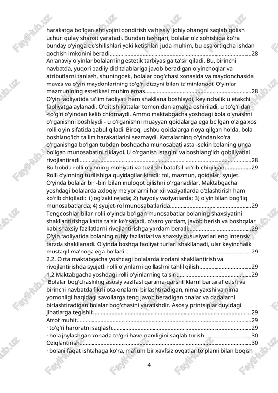 pulyatsiyalarni takrorlamaydi, balki his qiladi. ona "chaqalog'iga" haqiqiy ona sevgisi hissi. o'yinning murakkabligi va o'yin dizayni ortishi bilan bolalarning his -tuyg'ulari ongli va murakkab bo'lib qoladi. o'yin ham bolaning tajribasini ochib beradi, ham uning his -tuyg'ularini shakllantiradi. bola kosmonavtlarga taqlid qilganda, ularga bo'lgan hayratini, xuddi shunday bo'lish orzusini etkazadi. va shu bilan birga, yangi hislar paydo bo'ladi: ishonib topshirilgan vazifa uchun javobgarlik, muvaffaqiyatli bajarilganda quvonch va g'urur. o'yin tajribalari bolaning ongida chuqur iz qoldiradi. kattalarning xatti -harakatlarini takrorlash, ularning axloqiy fazilatlariga taqlid qilish bolada ham xuddi shunday fazilatlarning shakllanishiga ta'sir qiladi. yuqoridagilardan xulosa qilishimiz mumkinki, rolli o'yin-bu hissiyotlar maktabi, unda chaqaloqning hissiy olami shakllanadi. rolli o'yin jarayonida maktabgacha yoshdagi bolaning intellekti rivojlanadi. rolli o'yinda kontseptsiyaning rivojlanishi bolaning umumiy aqliy rivojlanishi, uning qiziqishlarini shakllantirish bilan bog'liq. maktabgacha yoshdagi bolalarda turli xil hayotiy hodisalarga, har xil kattalar mehnatiga qiziqish paydo bo'ladi; ularning taqlid qilishga intiladigan kitoblarning sevimli qahramonlari bor. natijada, o'yinlarning g'oyalari …