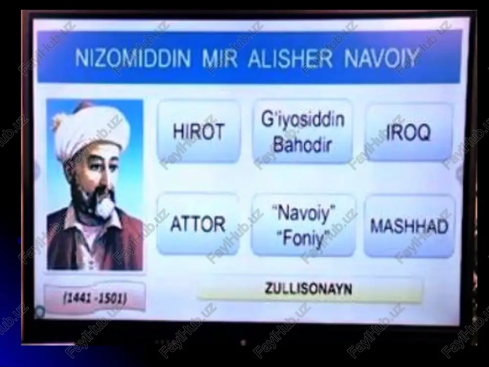 "alisher navoiy hayoti va ijodi" - Page 4