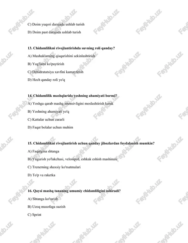 ixtisoslogi boʻyicha chidamlilik qobiliyatini tarbiyalovchi mashqlar - Page 4