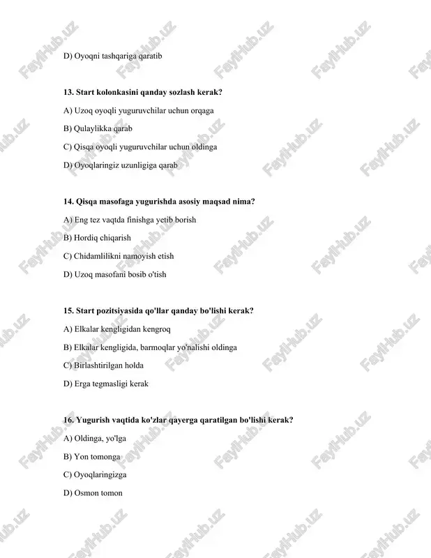 qosqa masofaga yugurish texnikasi - Page 4