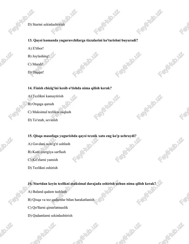 qisqa masofaga yugurish texnikasi va start qoidalarini õrgatish - Page 4