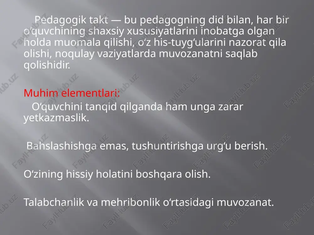 pedagogik takt va pedagogik texnika haqida tushuncha - Page 4