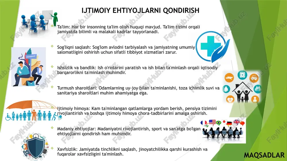 lish. 3. strategik rejalashtirish: kelajakdagi yo'nalishlarni belgilab beruvchi strategiyalarni ishlab chiqish. 4. jamoani boshqarish: xodimlarning samaradorligini oshirish maqsadida ularni motivatsiya qilish, tayyorlash va rivojlantirish. 5. mijozlarga xizmat ko‘rsatish: mijozlarning ehtiyojlarini qondirish hamda ularning mamnunligini oshirishga yo'naltirilgan faoliyat. 6. xavfsizlik va sifatni ta'minlash: mahsulot yoki xizmat sifatini nazorat qilish hamda xavfsizlik standartlariga rioya etishni ta'minlash. vazifalar resurslarni boshqarish resurslarni boshqarish — bu tashkilot yoki loyiha uchun mavjud resurslarni samarali va maqsadli ravishda boshqarish jarayonidir. resurslarga inson resurslari, moliyaviy resurslar, materiallar, vaqt va ma'lumotlar kiradi. resurslarni boshqarishning asosiy maqsadi tashkilotning strategik maqsadlariga erishishdir. asosiy jihatlari: 1. rejalashtirish: resurslarni qanday taqsimlash va ishlatishni rejalashtirish. bu bosqichda tashkilotning maqsadlari aniqlanadi va ularga erishish uchun zarur bo'lgan resurslar belgilanadi. 2. taqsimlash: resurslarning kerakli joylarda va kerakli vaqtida bo'lishini ta'minlash. bu jarayon samaradorlikni oshirishga yordam beradi. 3. nazorat qilish: resurslarning ishlatilishini kuzatib borish va zarur bo'lganda o'zgarishlar kiritish. bu bosqichda resurslardan foydalanishni baholash va ularni samarali …