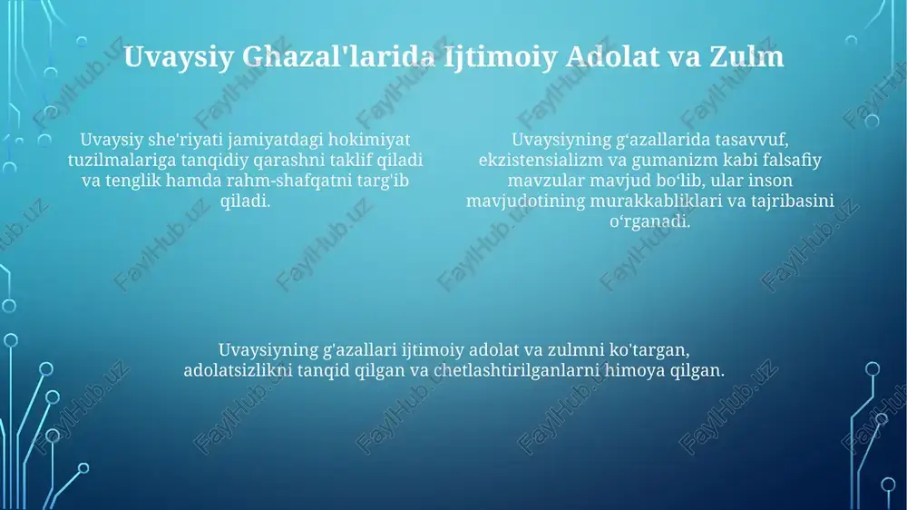uvaysiy g'azallarida ijtimoiy falsafiy qarashlar - Page 4