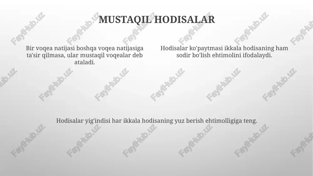 hodisalar yeg'indisi va ko'paytmasi - Page 4
