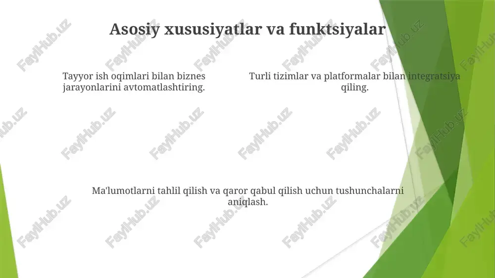 alarni maksimal darajada oshiradi. holatlar tahlili va muvaffaqiyat tarixlari lira sapfir dasturi bizneslarga innovatsion yechimlari orqali o'lchanadigan natijalarga erishishga yordam beradi. lira sapfir dasturining haqiqiy dunyo qo'llanmalari va ijobiy ta'sirini ko'rsatuvchi muvaffaqiyat hikoyalari. lira sapfir dasturining samaradorlik, unumdorlik va rentabellikni oshirishdagi muvaffaqiyatini namoyish etuvchi holatlar mavjud. hisobot va tahlil lira sapfir dasturi: foydalanuvchi xulq-atvorini, kampaniya samaradorligini va platforma ishlashi umuman tahlil qilish uchun kuchli vositalar beradi. hisobot va tahlil: asosiy ko'rsatkichlarni kuzatib borish va tushunchalarga erishish uchun keng qamrovli ma'lumotlarni vizualizatsiya qilish va hisobot berish imkoniyatlarini taqdim etadi. foydalanuvchilarga ma'lumotli qarorlar qabul qilish uchun moslashtirilgan hisobotlar, boshqaruv paneli va interaktiv vizualizatsiyalarni yaratish imkonini beradi. ma'lumotlarni boshqarish va xavfsizlik ma'lumotlarni xavfsiz saqlash va kirishni boshqarish imkoniyatlari to'liq ma'lumotlarni zaxiralash va tiklash imkoniyatlari lira sapfir dasturida ma'lumotlarni boshqarish va xavfsizlik xususiyatlari. e'tiboringiz uchun rahmat @taqdimot_robot
