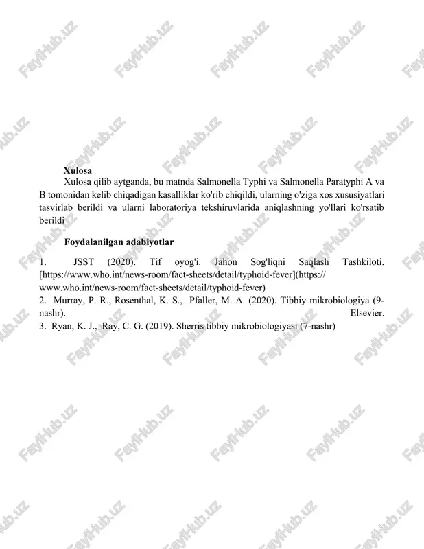 salmonella paratyphi a va b qo'zg'atuvchilari kasalliklari - Page 4