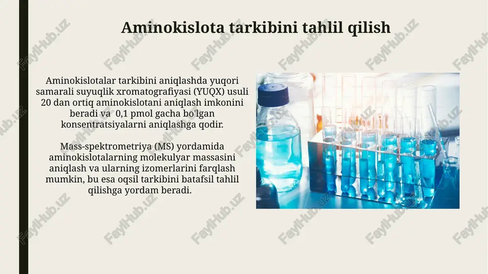oqsillarni ajratish tozalash va kimyoviy tarkibini tekshirish - Page 4