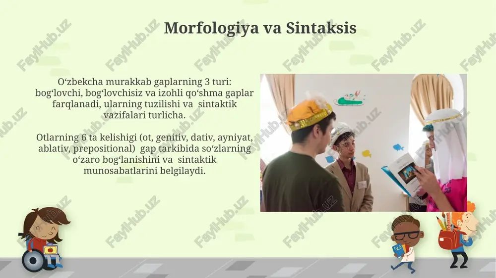 i kengaytirish orqali taʼminlanadi. tilning saqlanishi va rivojlanishi uchun 2030-yilga qadar kamida 3 ta yangi tilni oʻrganish dasturlarini ishga tushirish va 100 mingdan ziyod yosh avlod vakillarini jalb qilish rejalashtirilgan. nutq madaniyatining ahamiyati samarali nutq madaniyati 5 ta asosiy komponentni o'z ichiga oladi: to'g'ri talaffuz, boy lug'at fondi, grammatik jihatdan to'g'ri gapirish, mantiqiy fikrlash va tinglash madaniyati. nutq madaniyatining etishmasligi 10% gacha bo'lgan biznes muzokaralarini va 15% gacha bo'lgan ijtimoiy munosabatlarni buzishi mumkin, natijada moliyaviy va shaxsiy yo'qotishlarga olib keladi. e'tiboringiz uchun rahmat @taqdimot_robot image6.jpg image7.jpg image8.jpg image9.jpg image10.jpg image11.jpg image12.jpg image13.jpg image14.jpg image15.jpg image16.jpg image17.jpg image18.jpg image19.jpg image20.jpg image21.jpg image22.jpg image1.png