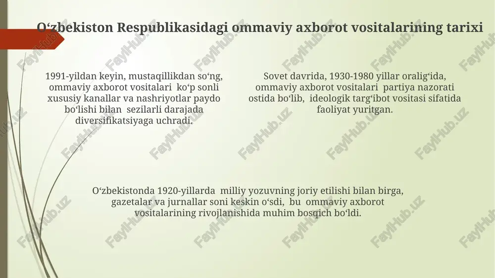 o'zbekiston respublikasida ommaviy axborot vositalarining faoliyati - Page 4