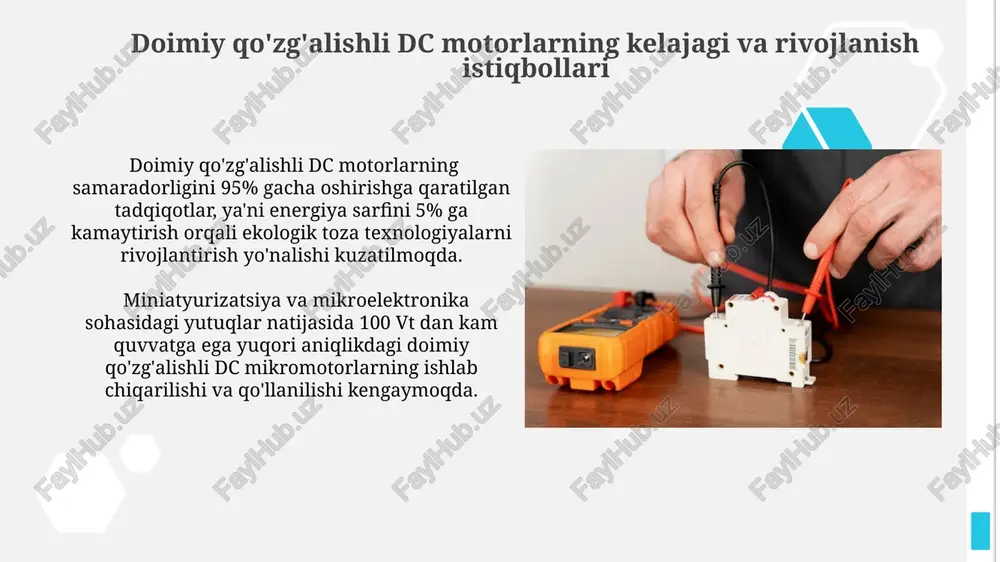 o‘zgarmas to‘kli elektr dvigatellarni ishlatilishi - Page 4
