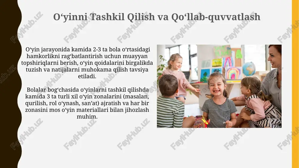 oʻyin: maktabgacha yoshdagi bolaning yetakchi faoliyati - Page 4