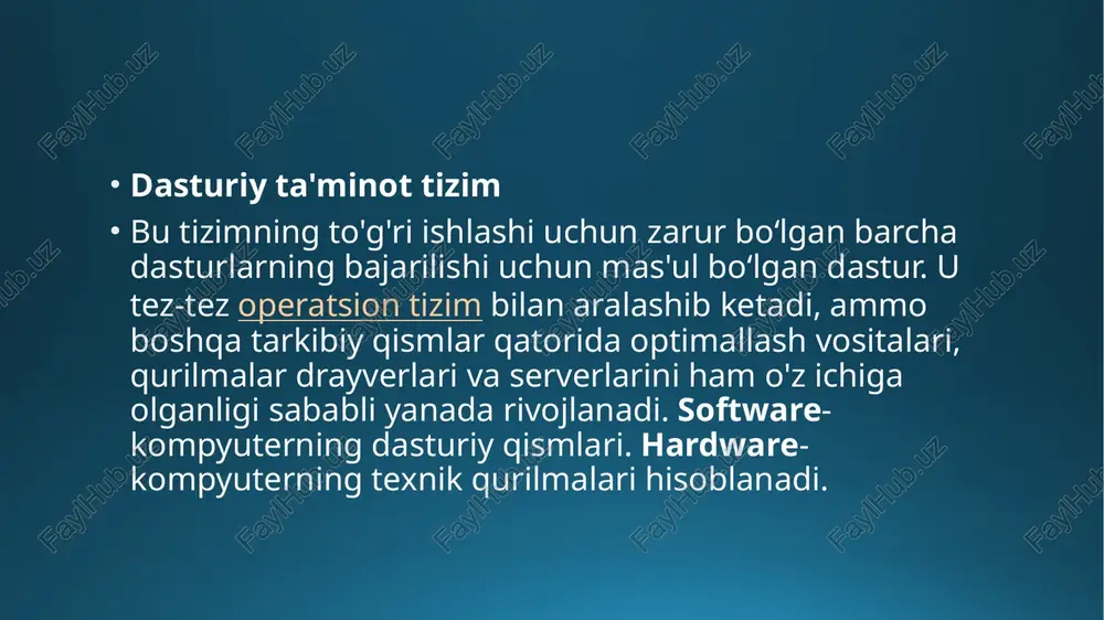 kompyuter tizimlari va ularning dasturiy ta’minoti - Page 4