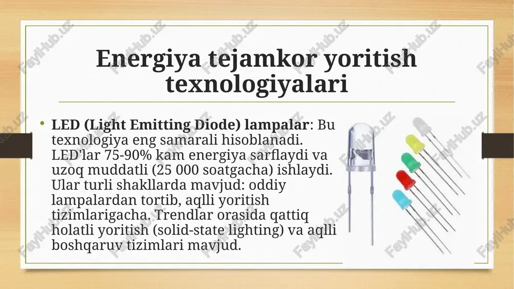yoritish elektr qurilmalarida elektr energiydan tejamkorlik bilan foydalanish - Page 4
