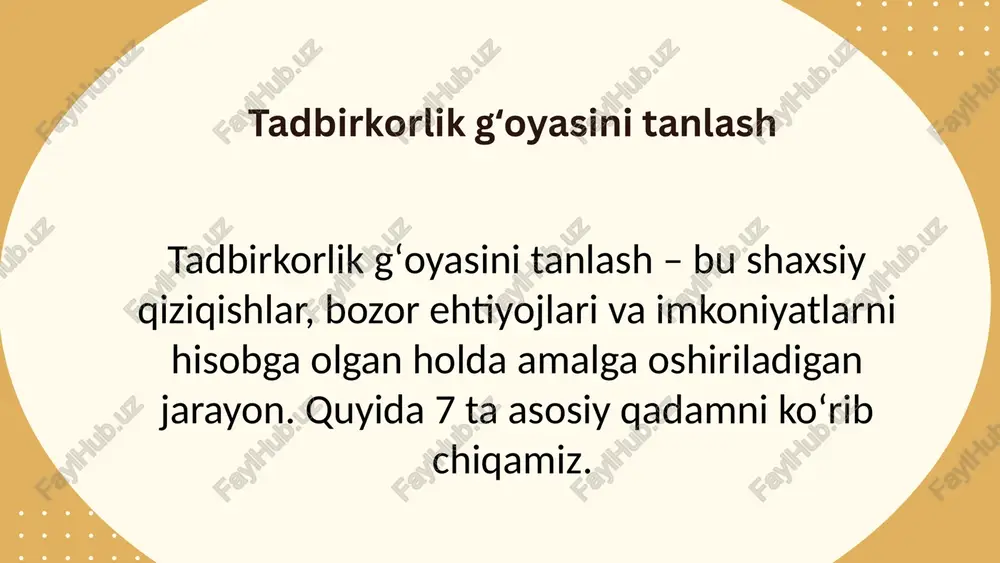 tadbirkorlik gʻoyasini tanlash va iqtisodiy asoslash - Page 4