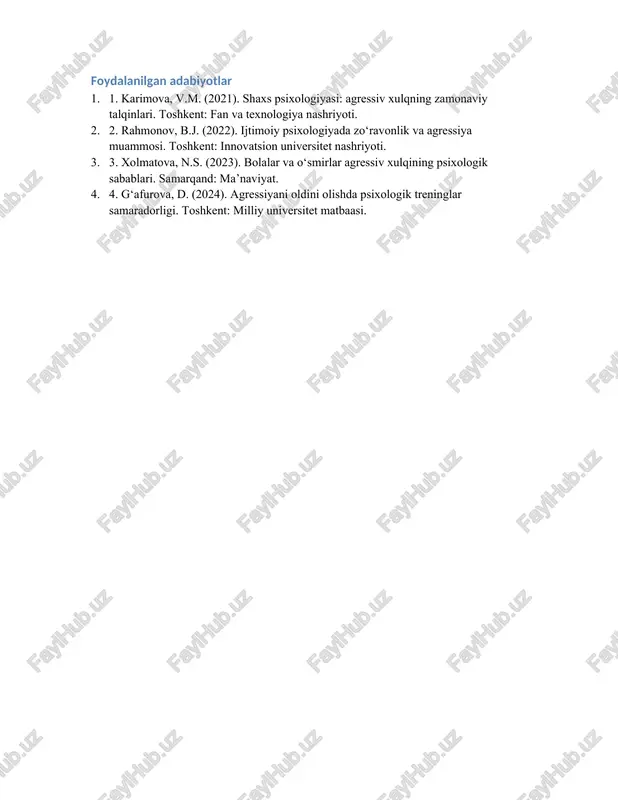 agressiv xulq: sabablari va psixologik tahlil - Page 4