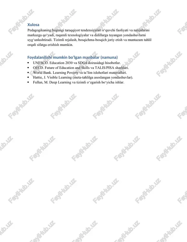 learning (meta-tahlilga asoslangan yondashuvlar). fullan, m. deep learning va tizimli o‘zgarish bo‘yicha ishlar. /docprops/thumbnail.jpeg