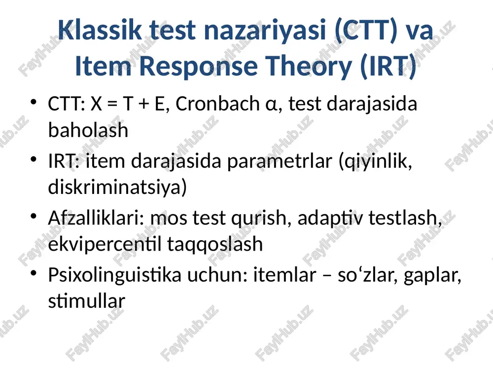 psixolinguistikaning psixometrik asoslari - Page 4
