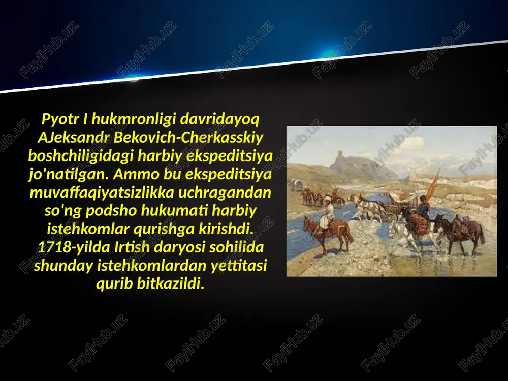 b olish borasidagi dastlabki harakatlari (1852-yil) mag'lubiyatga uchragach, 1853-yilda uni egallash uchun ikkinchi marta hujum boshlanadi. 3 mingdan ortiq kishidan iborat harbiy qo’shinga 400 kishidan iborat qal'a himoyachllari 20 kun davomida qarshilik ko'rsatdi. dushman tomonga nisbatan soni juda oz bo'lgan, qurshovda qolgan qal'a himoyachilari oxirgi imkoniyatlari qolgunicha jang qildilar. kuchlar notengligi oqibatida podsho hukumati qo'shinlari tomonidan qal'a egallanadi. keyinchalik bu qal'a harbiy harakatlar uchun tayanch punktga aylandi va unga perovskiyforti deb nom berildi. dushman tomonga nisbatan soni juda oz bo'lgan, qurshovda qolgan qal'a himoyachilari oxirgi imkoniyatlari qolgunicha jang qildilar. kuchlar notengligi oqibatida podsho hukumati qo'shinlari tomonidan qal'a egallanadi. keyinchalik bu qal'a harbiy harakatlar uchun tayanch punktga aylandi va unga perovskiyforti deb nom berildi. n. veryovkin va m. chernyayevlarning 1864-yilda uch mingdan ko’proq qo'shini ikki yo’nalishda: biri perovskiy fortidan (orenburg tomondan), boshqasi esa verniy (almati) shahri tomondan toshkentni bosib olish uchun yo'lga chiqdi. adabiyotlat ro’yxati: m.jorayev. – turkiston rossiya mustamlakachiligi davri …