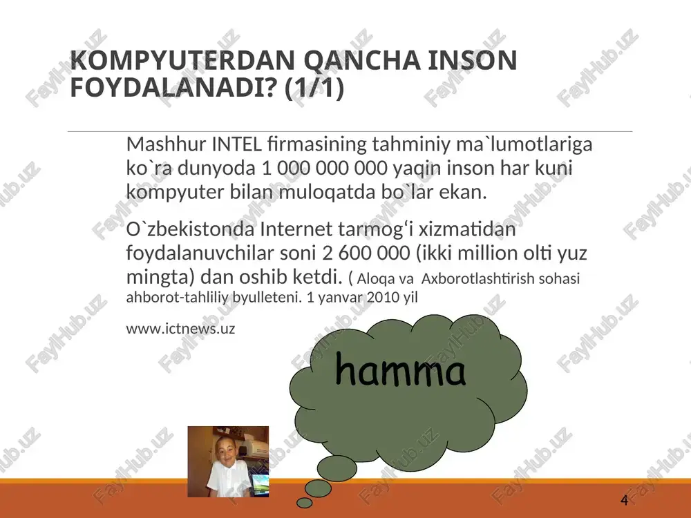 ravishdagi elektrostatik potensiali ham zarar etkazadi. elektr maydonining doimiy ta’siri ostida organizimda elektrogipnoz holati ro’y beradi. natijada bosh og’rig’i, holdan toyish, bosh aylanishi kabi holatlar vujudga keladi. sintetikadan tayyorlangan matolar tabiiy mato va badan bilan ishqalaganida statik elektr tokini hosil qiladi, bu esa texnika uchun zararlidir va yerda o’rnatilgan detallarga tegib ketganingizda yoqimsiz tuyg’uni his qilasiz, shuning uchun polga tabiiiy jundan to’qilgan palosni to’shab qo’ying, o’zingiz esa tabiiy matodan tikilgan kiyim-kechakda bo’ling. * * qanday o’tirmoq kerak? nimaning ustida va qanday o’tirishingiz oyoqlar va asosiiysi, umurtqa pog’onasining holati va qulayligi uchun juda muhimdir. agarda sizda maxsus kursi bor bo’lsa, ayni muddao: g’ildirakchalar, fiziologik suyanchiq va balandlikni o’zingizga moslab olishingiz uchun tayyorlangan moslama sizga qulaylik yaratadi. o’tirganingizda gavdangizni bir oz orqaga tashlang. bunday holat umurtqa pog’onasiga og’irlik tushmasligiga, tana bo’ylab qon aylanishining yaxshilanishiga olib keladi, bu esa ayni kuchga to’lgan erkaklar uchun juda muhimdir. qo’llaringiz kursining qo’l uchun suyanchiqlarida erkin turishi …