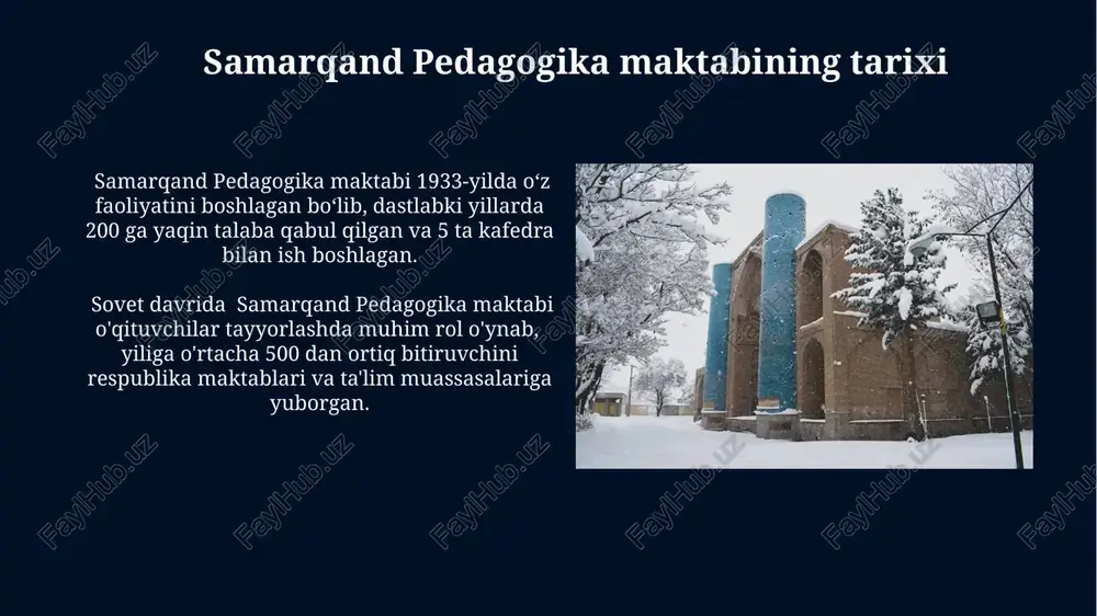 samarqand pedagogika maktabi: kecha, bugun va ertaga - Page 4